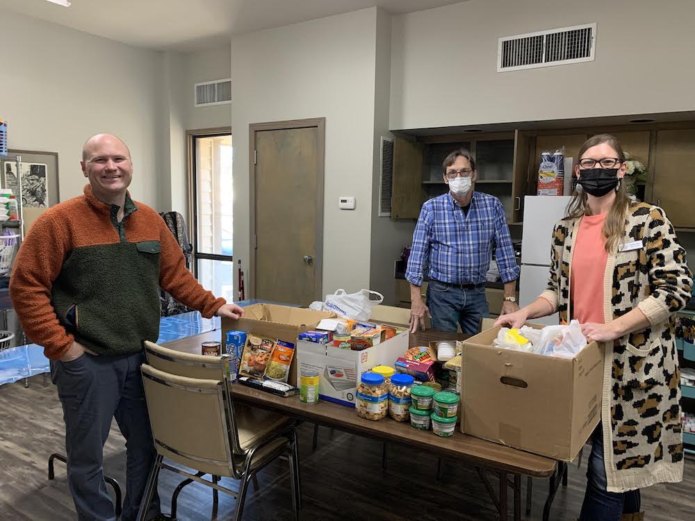 Central Missionary Baptist Church makes donation to Library Blessing Box