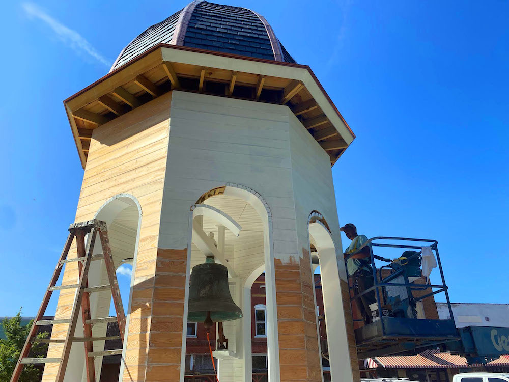 Work continues on Courthouse bell tower