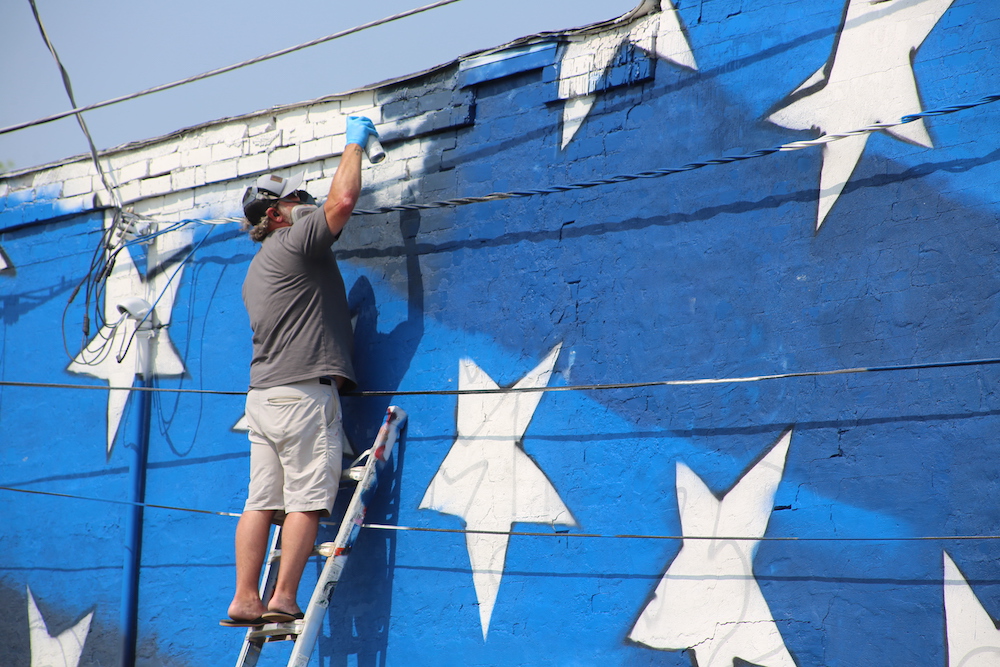 New flag mural nearing completion