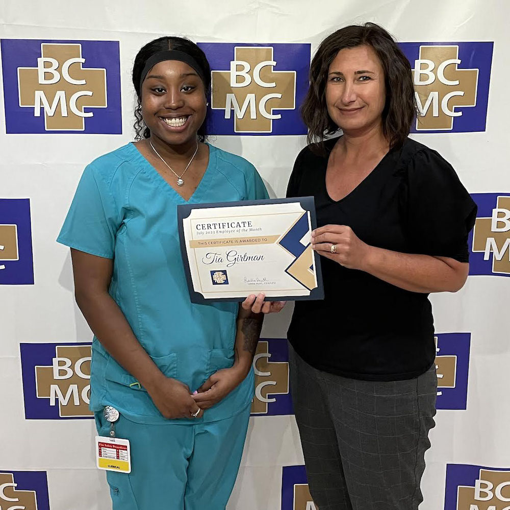 BCMC’s Employee of the Month award goes to Girtman
