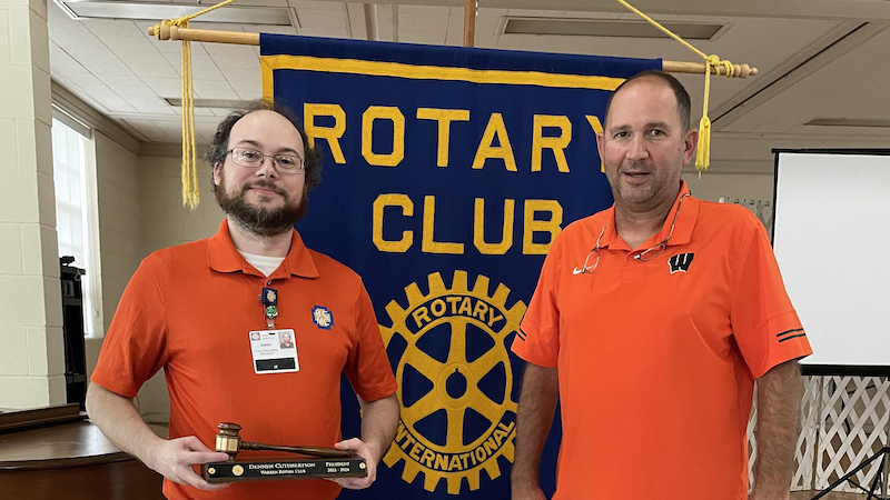 Coach Hembree Speaks to Rotary Club About Upcoming Football Season