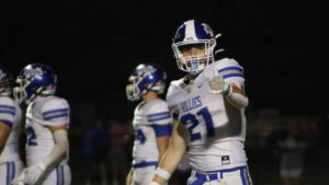 A football player giving the thumbs up.