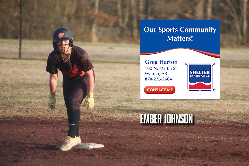 Ember Johnson named Greg Harton Shelter Insurance Lady Jack Softball Player of the Week