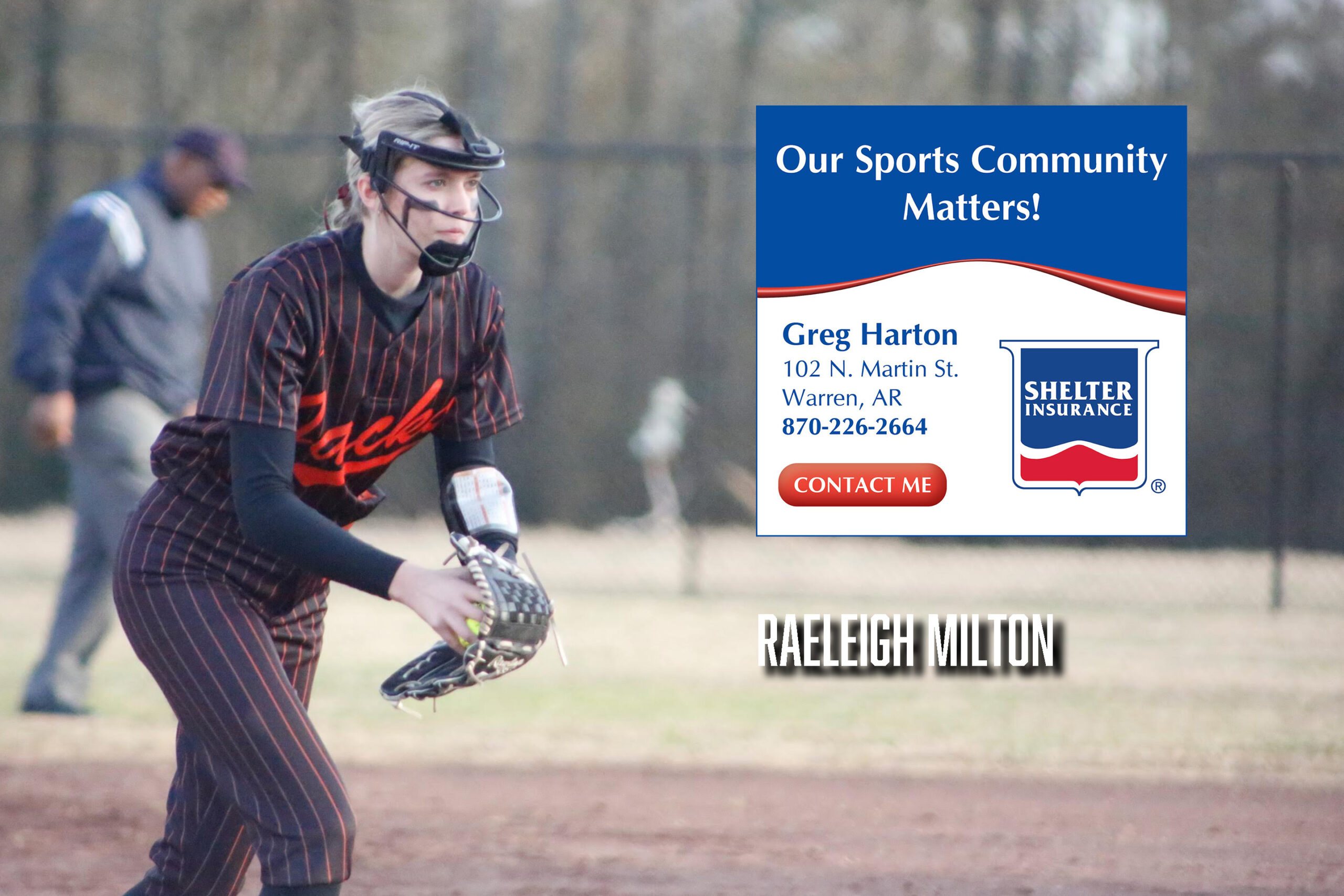 Raeleigh Milton named Greg Harton Shelter Insurance Lady Jack Softball Player of the Week