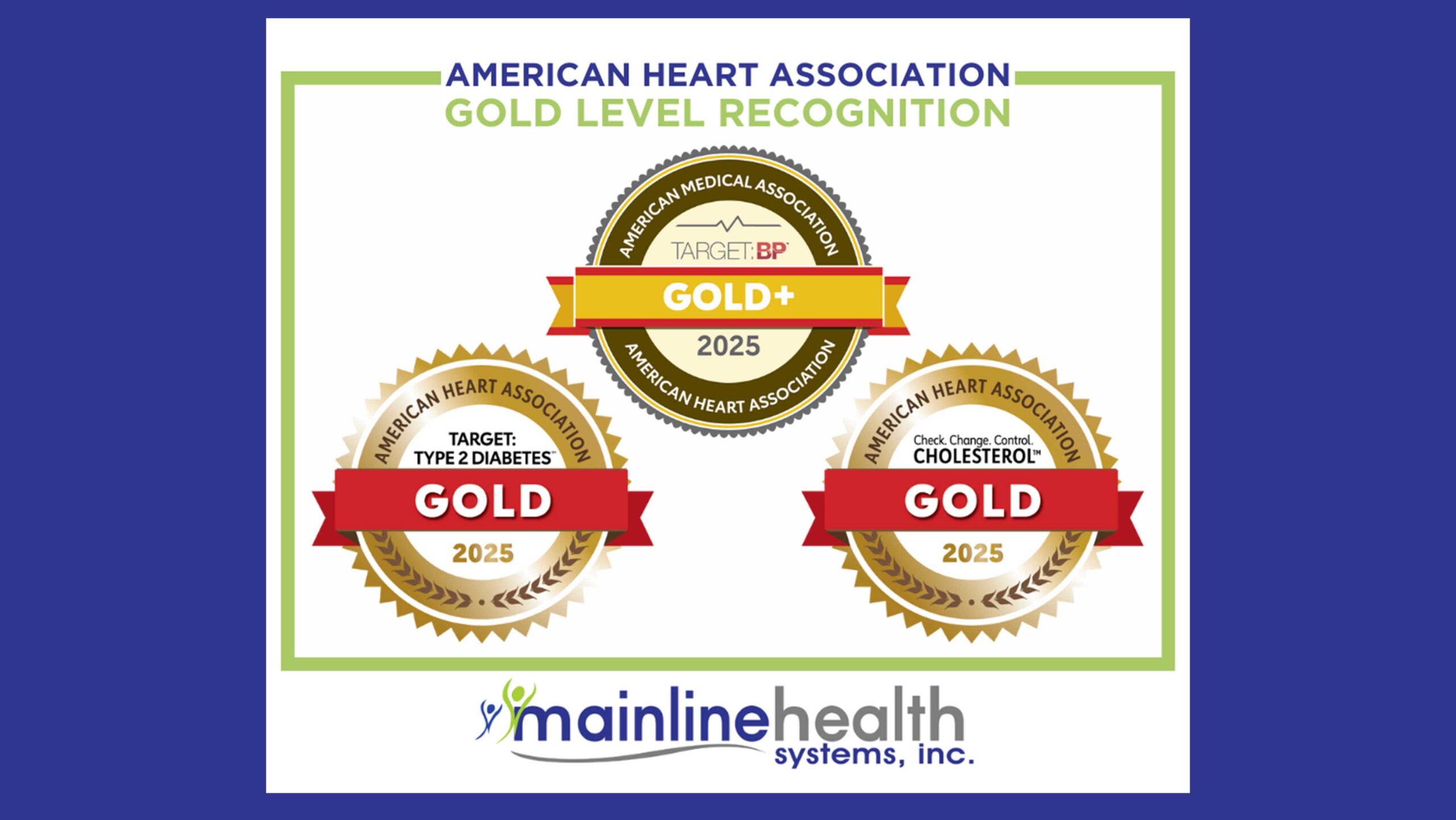 Mainline Health Systems, Inc. nationally recognized for its commitment to improve cardiovascular health