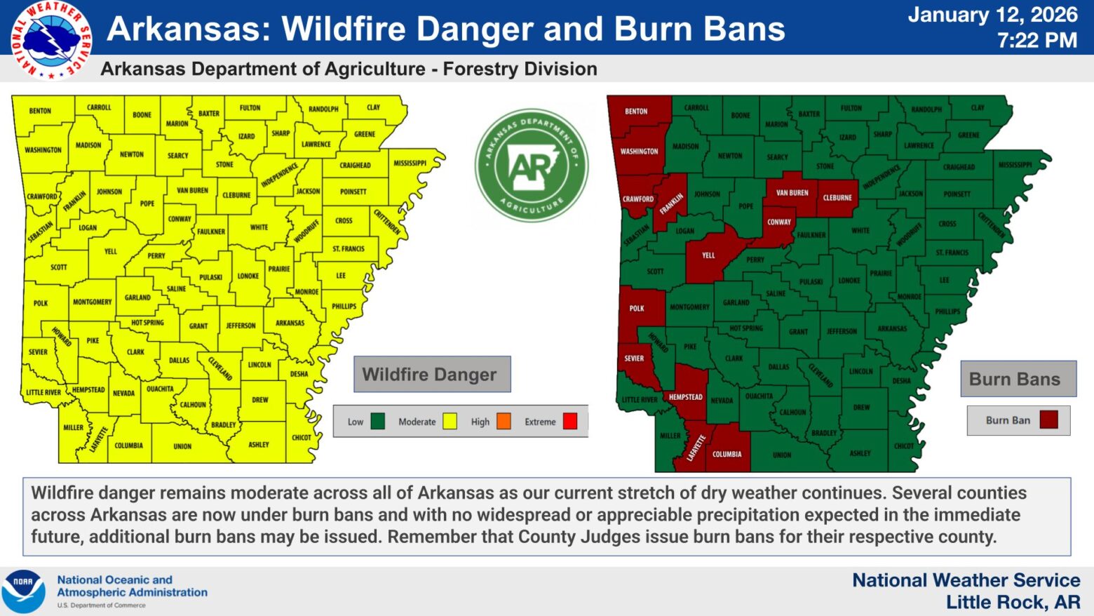 Dry Conditions Persist as Wildfire Danger Remains Elevated Across South ...