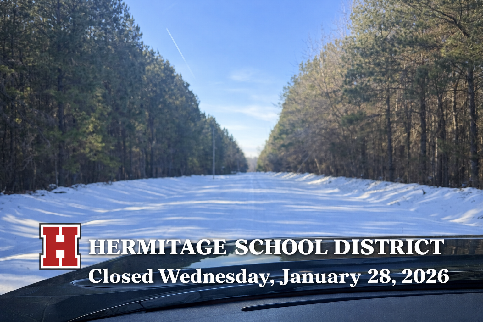 Hermitage School District closed Wednesday due to lingering ice