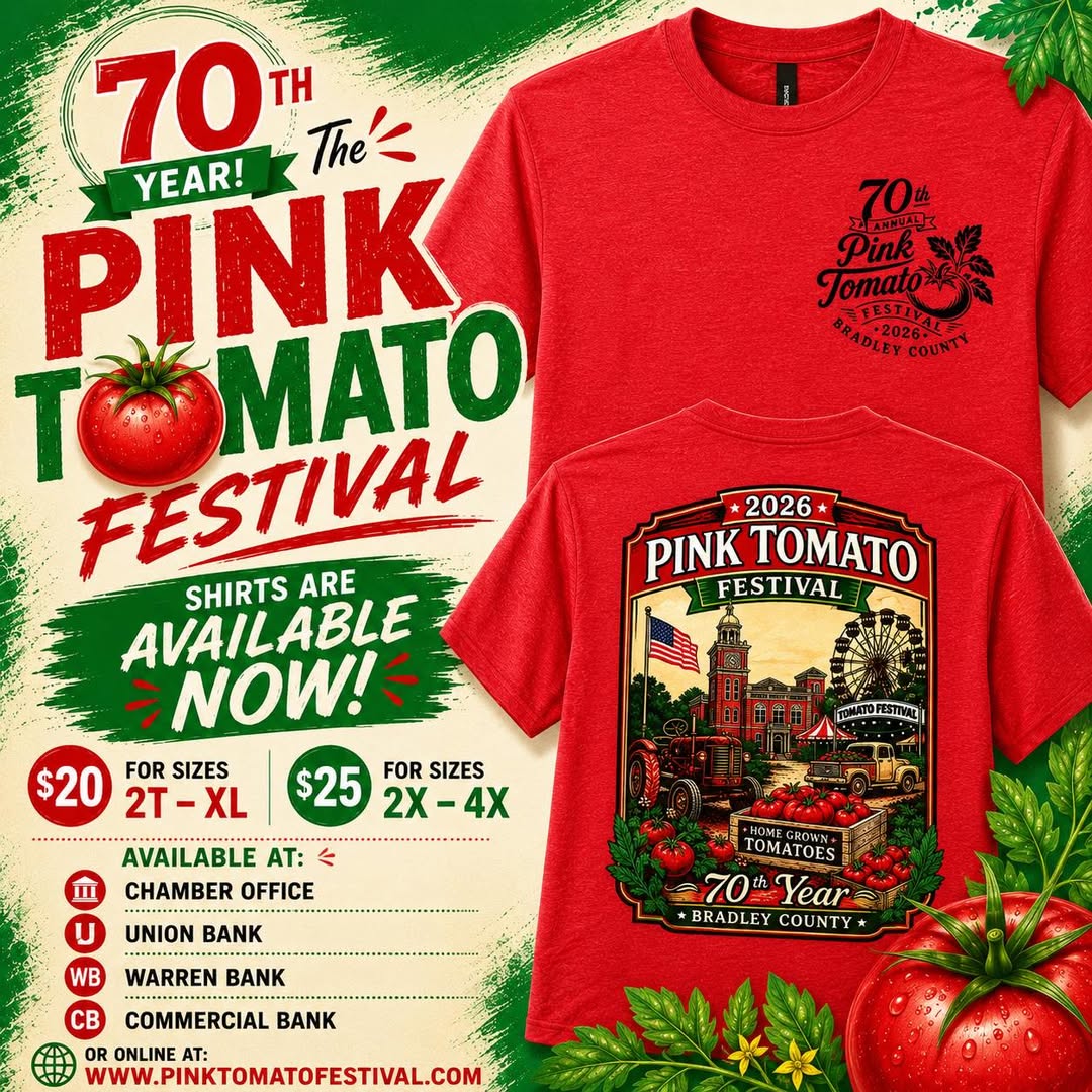 Official Pink Tomato Festival T-Shirts Available at the Pink Tomato Festival