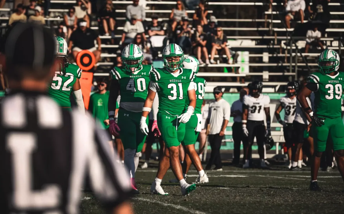Weevils Fall to No. 2 Harding in Saturday Home Contest